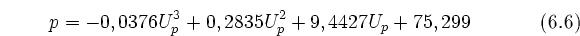 \begin{equation}
p = - 0,0376U_p^3 + 0,2835U_p^2 + 9,4427U_p + 75,299
\end{equation}